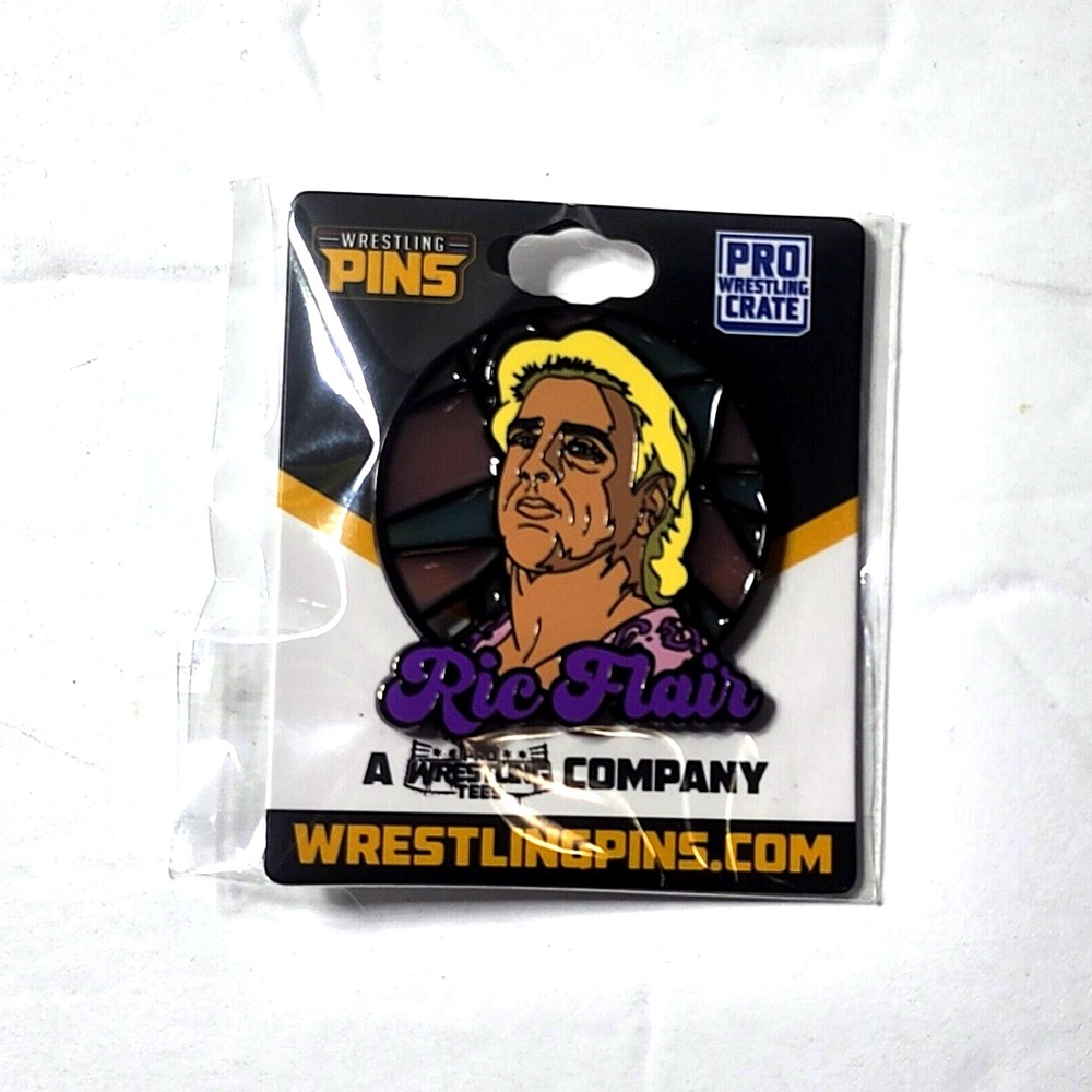 Pro Wrestling Crate Ric Flair Nature Boy Enamel Pin 1.5" New